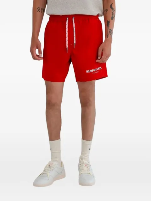 Murphy&Nye logo-print drawstring swim shorts Red 26PEMN0P54700NS0182000000