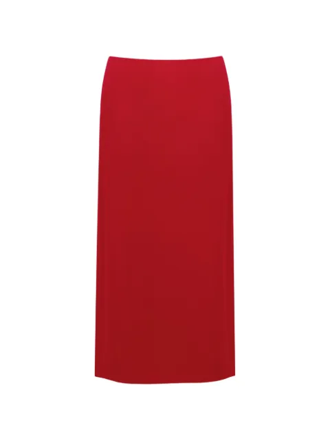 THE ARKOW Lily side-slit midi skirt Red TAF021C