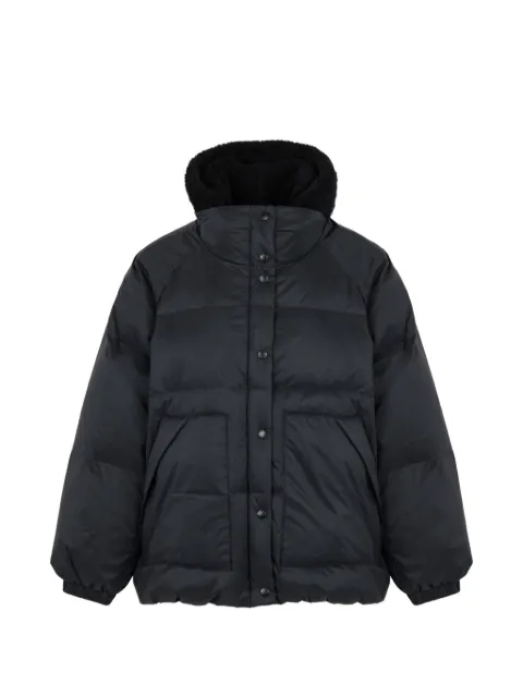 Yves Salomon shearling-panel down coat Black 26WFV02467U08W