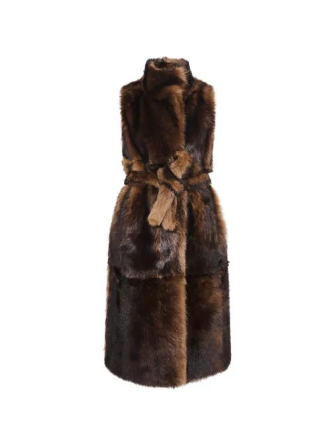 Yves Salomon Toscana shearling gilet Brown 27WAG60610TOSX