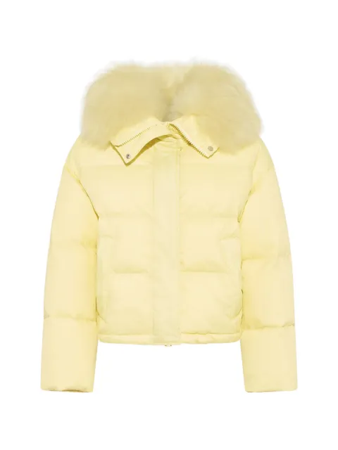 Yves Salomon shearling-trim down jacket Yellow 26WFV01960U04W