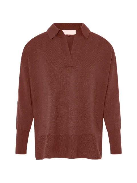Yves Salomon polo-collar sweater Brown 26EYH50468MAMV