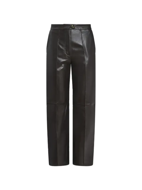 Yves Salomon tailored leather trousers Brown 27WYP212XXAPXX