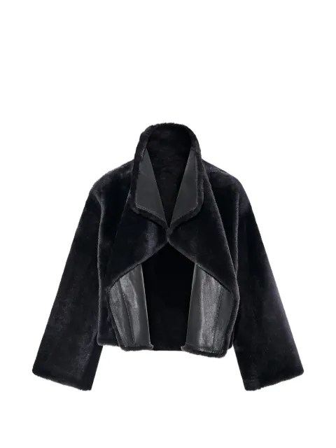 Yves Salomon Lacon reversible shearling jacket Black 27WYV61154MERL