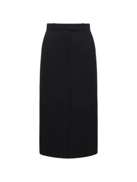 THE ARKOW Anastasia belt-loops midi skirt Black TAF009C