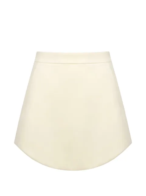 THE ARKOW Rose curved-hem mini skirt Neutrals TAF010C
