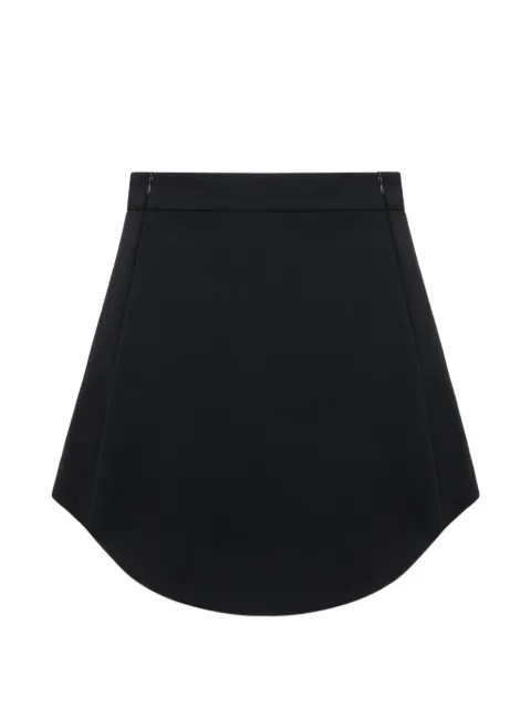 THE ARKOW Rose curved-hem mini skirt Black TAF010C