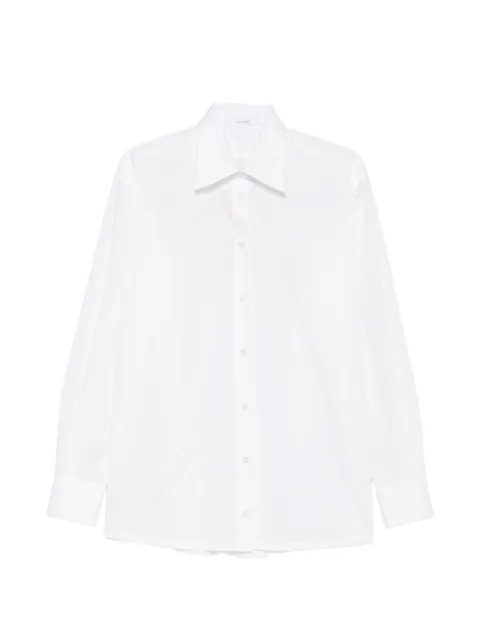Julie Kegels lipstick-print long-sleeve shirt White CARA