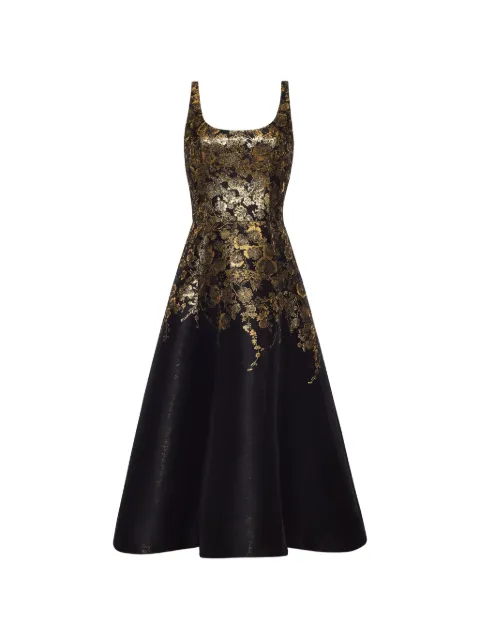 Adam Lippes Veda floral-jacquard midi dress Black R26751LJ
