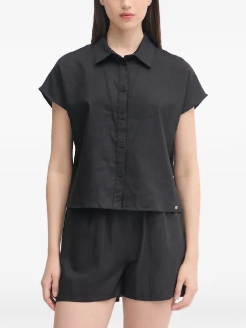 Gaudi button-up short-sleeve shirt Black 611BD45024