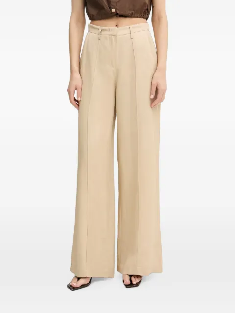 Gaudi pin-tucked wide-leg trousers Neutrals 611FD25025