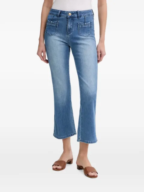 Gaudi patch-pocket cropped jeans Blue 611BD26014