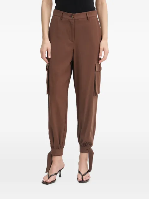 Gaudi tie-cuff cargo pants Brown 611FD25016