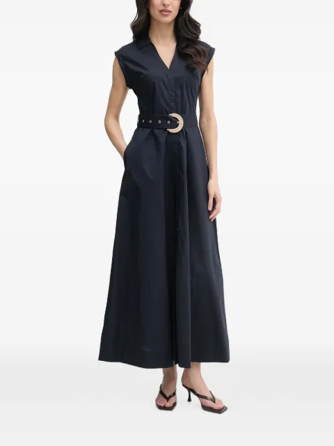 Gaudi belted sleeveless maxi dress Blue 611FD15006