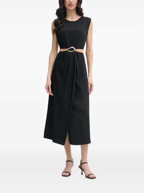 Gaudi cut-out buckled midi dress Black 611FD15010