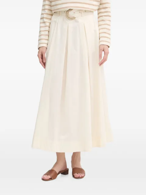 Gaudi belted pleated skirt Neutrals 611FD75002