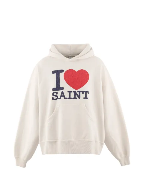 SAINT MXXXXXX graphic-print hoodie White SM26SMK8058WH