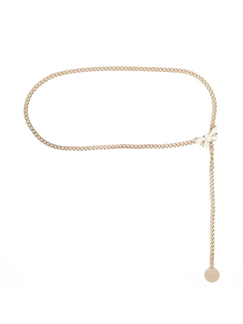 Valentino Garavani Pre-Owned 2020s bow-detail chain belt Gold VA280BIA