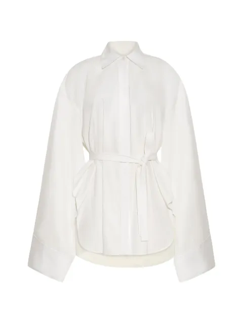 Adam Lippes Sayuri belted cotton shirt White R26108HP