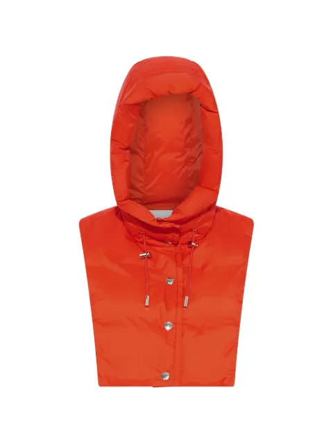 Yves Salomon padded bib hood Red 22WFA067XXU05W
