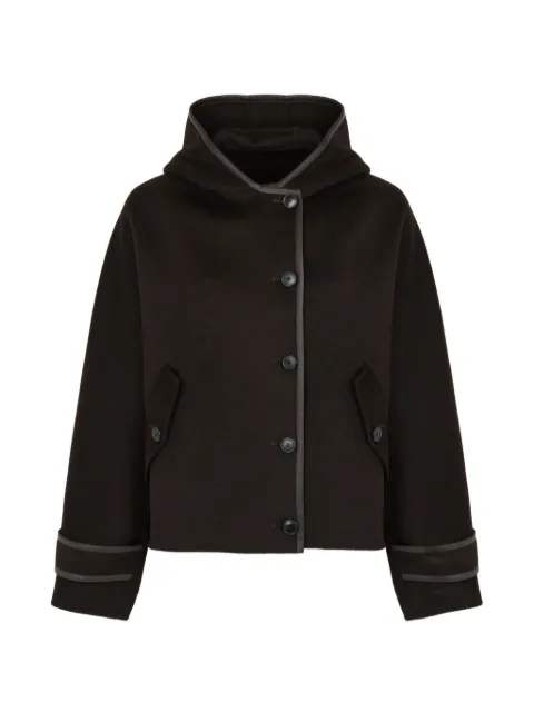 Yves Salomon hooded cashmere wool jacket Brown 27WYV02964CATL