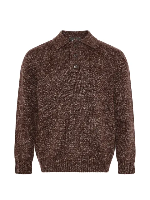 Yves Salomon long-sleeve polo shirt Brown 27WHH50464MAEP
