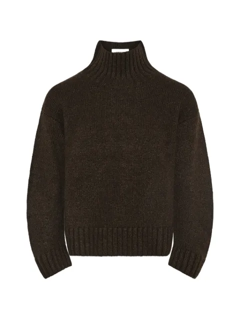 Yves Salomon funnel-neck cashmere sweater Brown 27WYH50058MACA