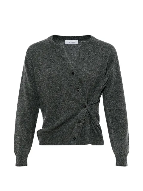Yves Salomon asymmetric-button cashmere cardigan Grey 27WYH51258MACA