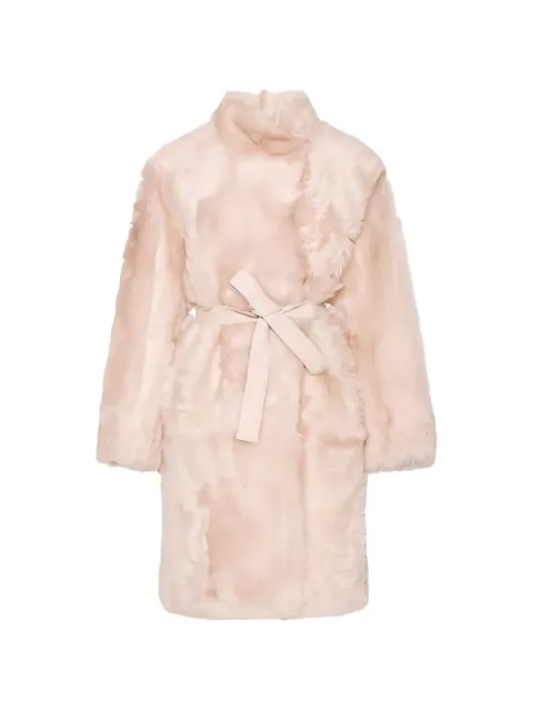 Yves Salomon reversible belted coat Pink 23WYM60695TOSX
