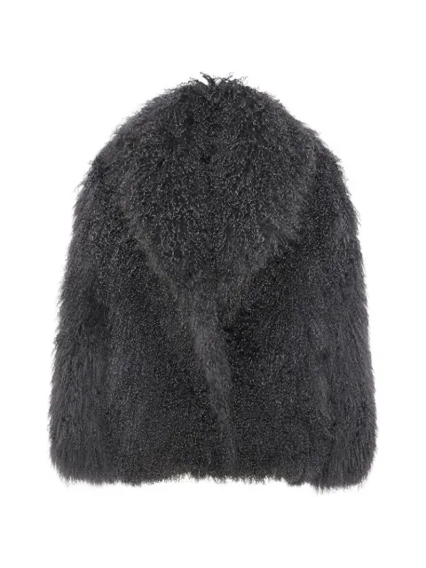 Yves Salomon shearling shawl-lapel jacket Grey 27WYV51568MAMG