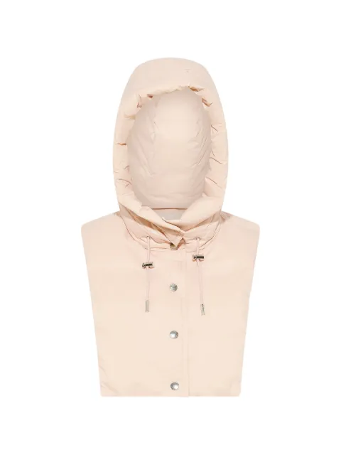 Yves Salomon padded drawstring hood bib Neutrals 22WFA067XXU05W