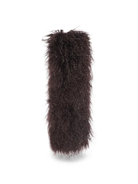 Yves Salomon Mongolian shearling scarf Brown 26WAA628XXAGMO
