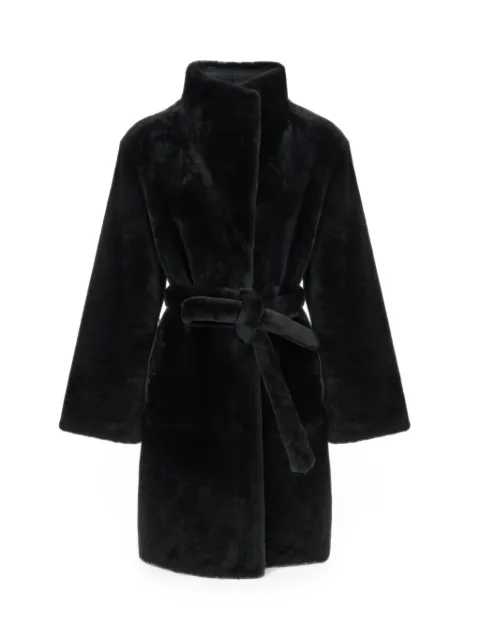 Yves Salomon reversible shearling coat Black 27WYM61694MESI