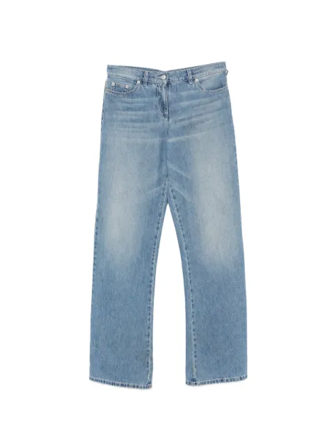Julie Kegels Patricia logo-patch jeans Blue PATRICIA