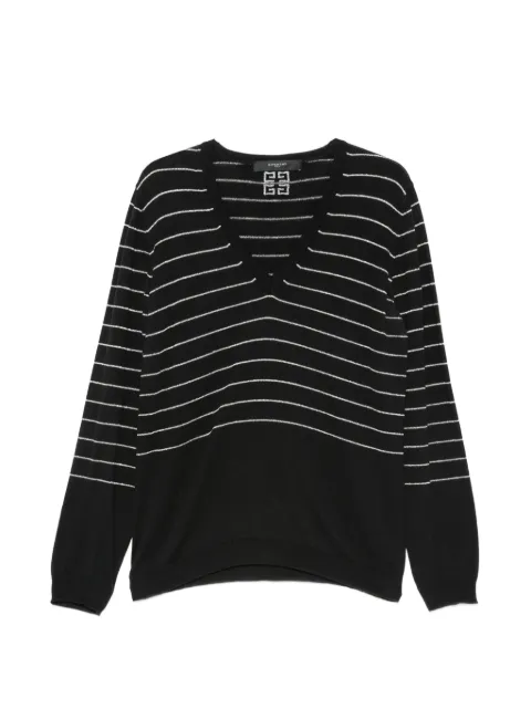 Givenchy Pre-Owned 2010s 4G striped sweater Black GI250BHX