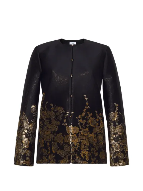 Adam Lippes Valens floral-jacquard jacket Black R26822LJ