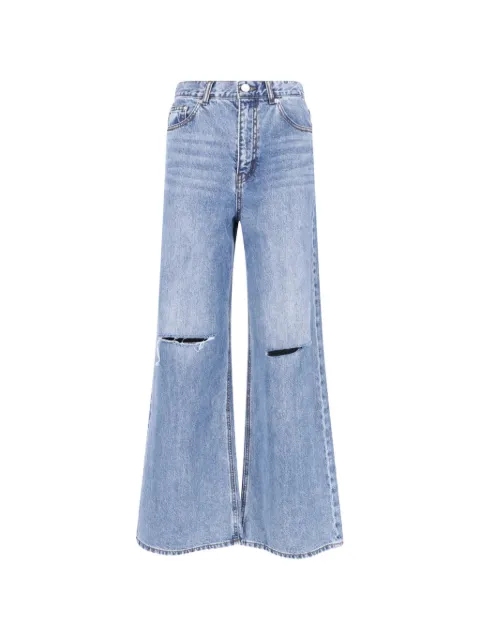 DUNST distressed-details flared denim jeans Blue UDPA6B233B2