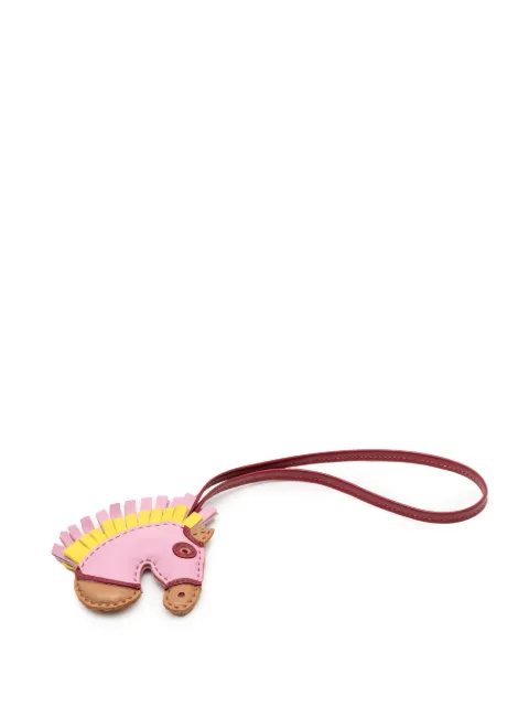 Hermès Pre-Owned 2022 Milo Lambskin Geegee Camail Bag Charm key chain Pink WNREYJCC4ZG2448V
