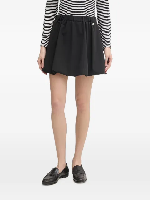 Gaudi elasticated logo-plaque mini skirt Black 611BD75012