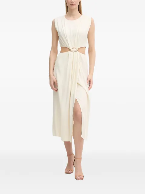 Gaudi cut-out hardware-detail midi dress Neutrals 611FD15010