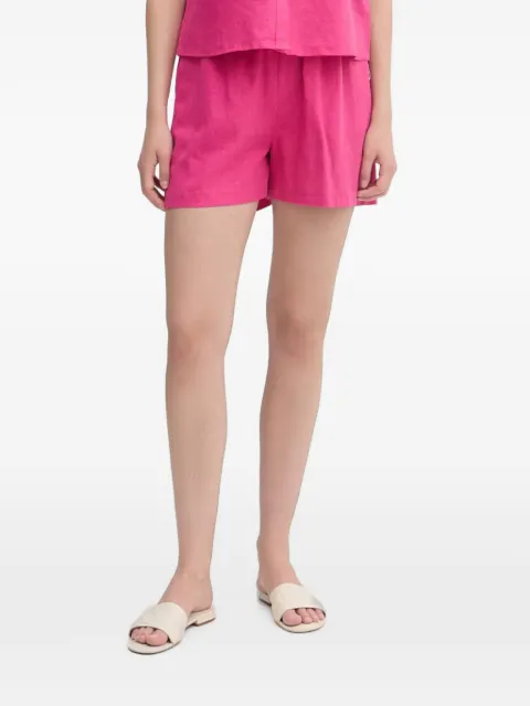 Gaudi drawstring-waist logo-plaque shorts Pink 611BD25046