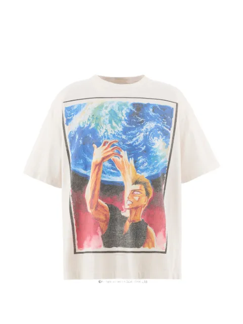 SAINT MXXXXXX Parasyte-print T-shirt White SM25FHR1C27WH