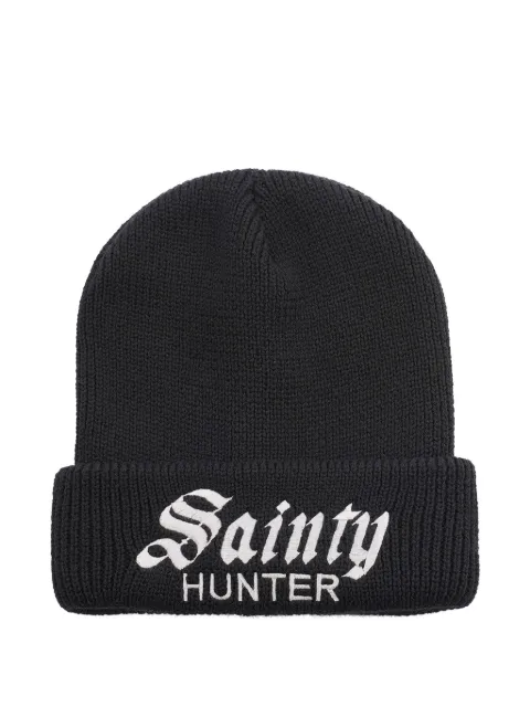 SAINT MXXXXXX X x Bounty Hunter logo-embroidered beanie hat Black SM26SMK80000C38BK