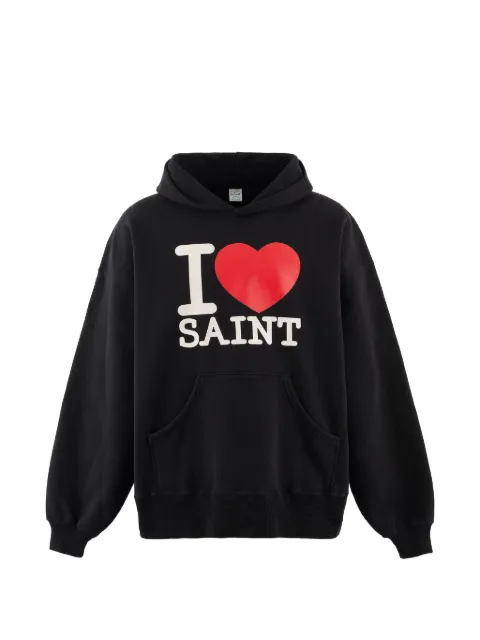SAINT MXXXXXX graphic-print hoodie Black SM26SMK8057BK