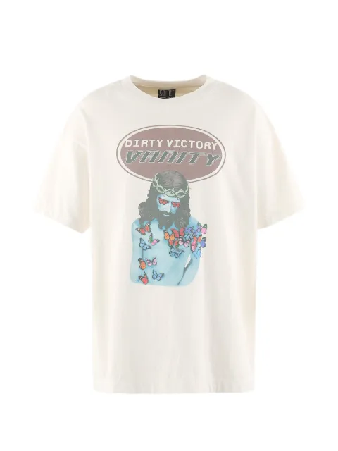 SAINT MXXXXXX Vanity graphic-print T-shirt Neutrals SM24F006WH