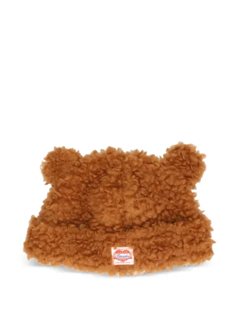 BASICKS bear-ear fleece beanie hat Brown BAS26SS1201DBR