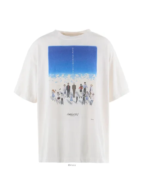 SAINT MXXXXXX Evangelion x Geeks Rule graphic-print T-shirt White SM25SHR8C12BW