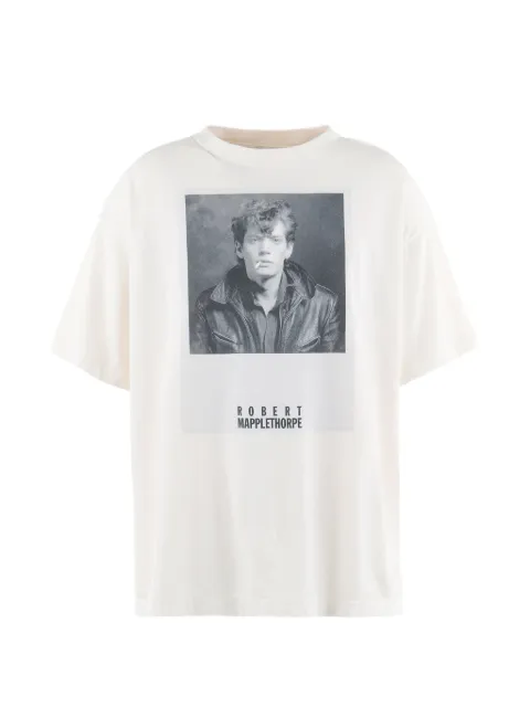 SAINT MXXXXXX x Robert Mapplethorpe portrait-print T-shirt White SM25SHR8C16WH