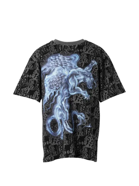 Casella Meyer panther-print T-shirt Black CM25STP03PB