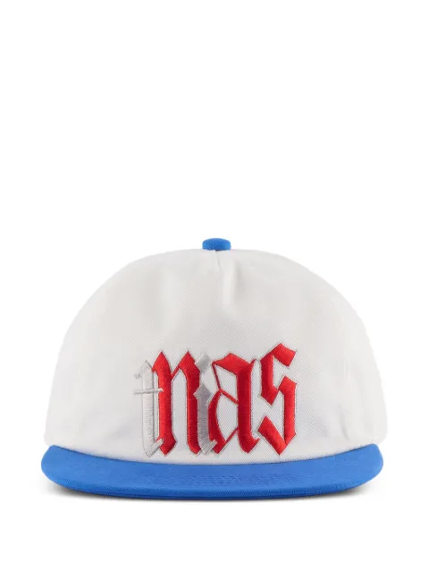 SAINT MXXXXXX × Nas embroidered baseball cap White SM25FHR1C22WH